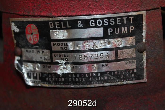 Used Bell & Gossett 1.5x9.5 Vertical Pump #29052