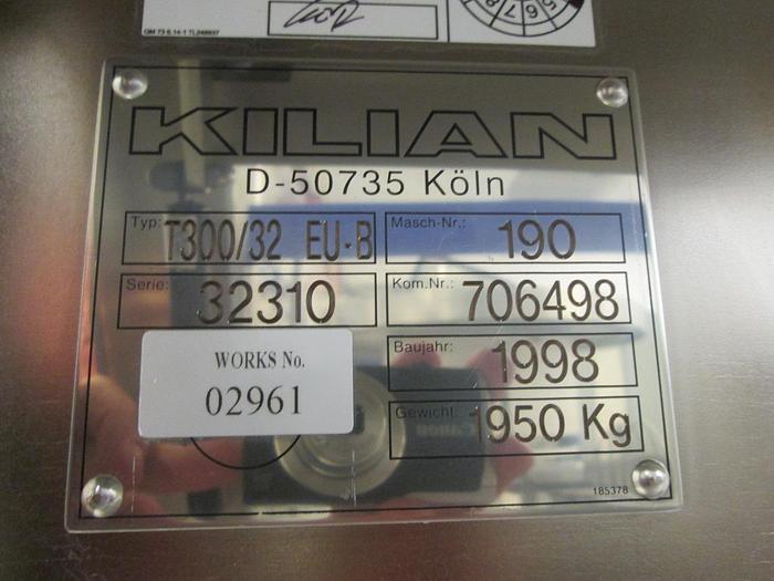 Used Kilian T300/32 EU-B Tablet Press