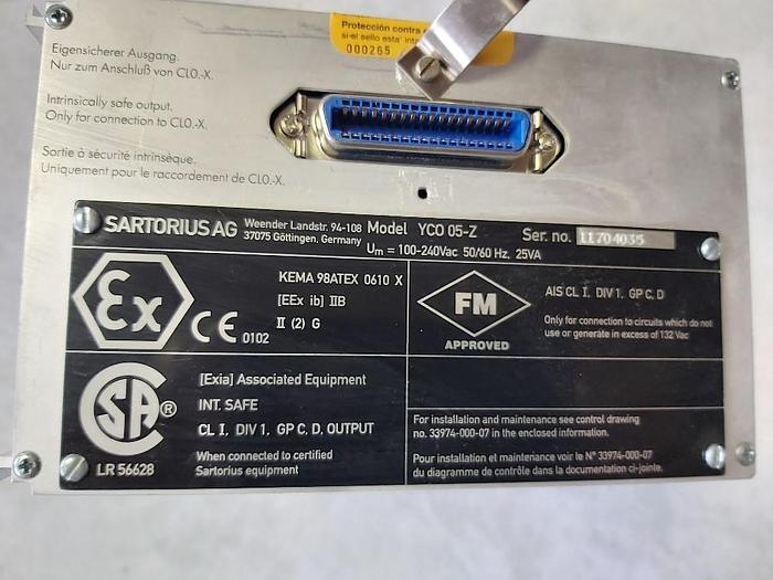 Gebraucht Stromversorsorgung für Ex Bereich, YCO 05-Z, Sartorius,  gebraucht