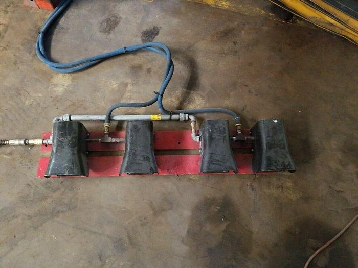 Used KNIGHT 4000 LB 2 Ton Air Pneumatic Lift & Tilt Table 57x52" Top 35 Deg Tilt