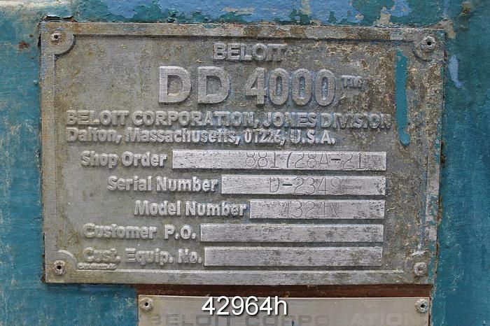 Used Beloit Jones DD4000 4324N 24" Disc Refiner #42964