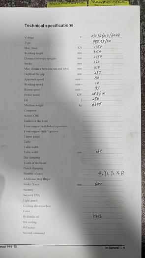 Used 2010 LVD Strippit 10' x 150 Ton CNC Press Brake PPS 135/30