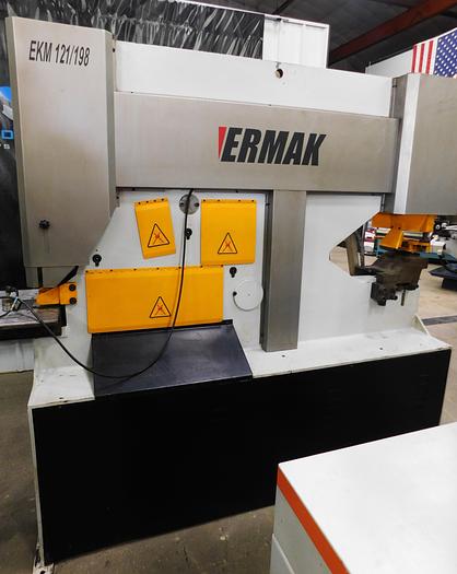 Used 2011 Ermaksan 121 Ton Hydraulic Ironworker EKM 110-180 (metric tons) US Model: 121-198