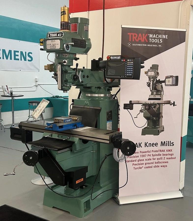 TRAK K3 2 Axis CNC Knee Mill w/KMX Control K3