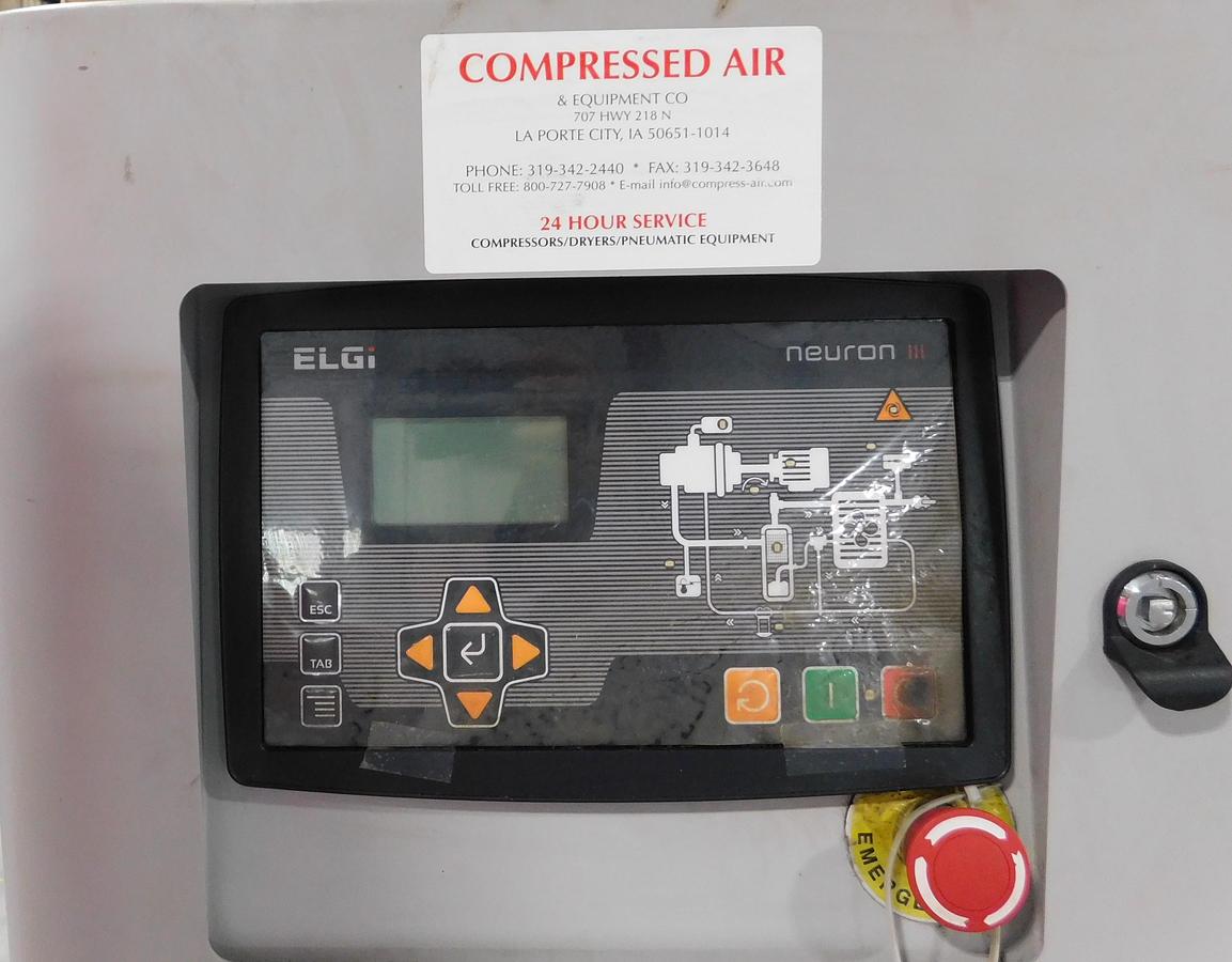 Used 2018 Elgi 30 HP Rotary Screw Air Compressor EG-22-125