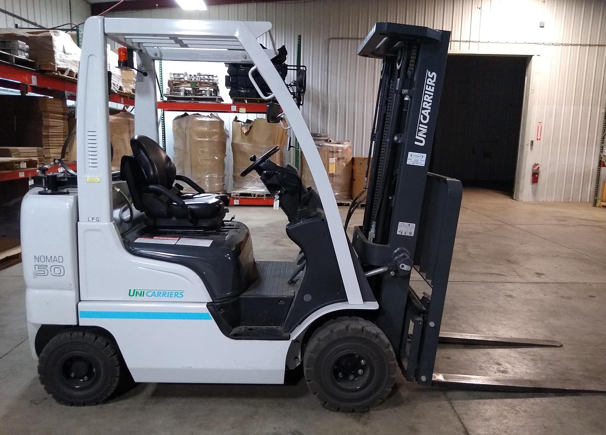Used 2022 Unicarriers 5,000 LB LP Gas Pneumatic Tire Forklift