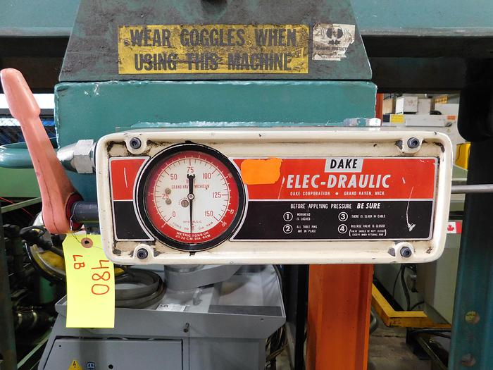 Used Dake 150 Ton H Frame Hydraulic Press 5-150