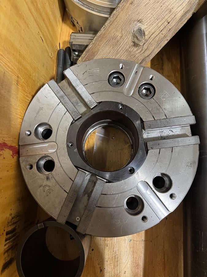 TonFou 12" 3 Jaw High Speed Wedge Type Through Hole Power Chuck TF3X-12A8