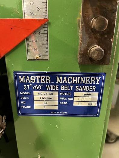 Used Master Machinery 36" Wide Belt Sander MC-37-WB