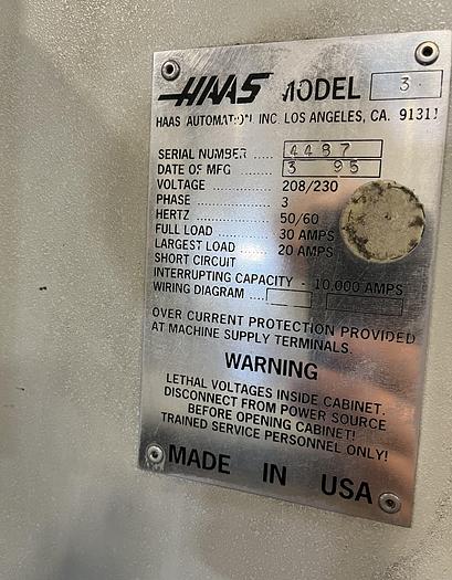 Used 1995 Haas VF3 Vertical Machining Center