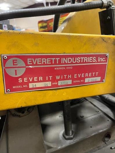 Used Everett High Speed Cut Off Saw 14/16