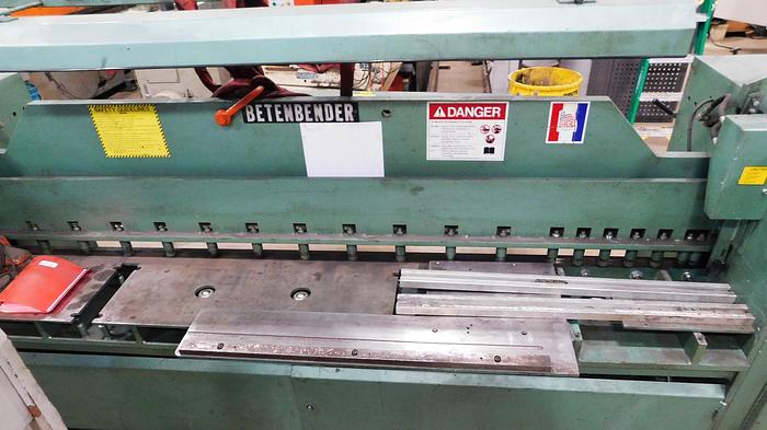 Used Betenbender 10' x 1/4 Hydraulic Shear 10-1/4