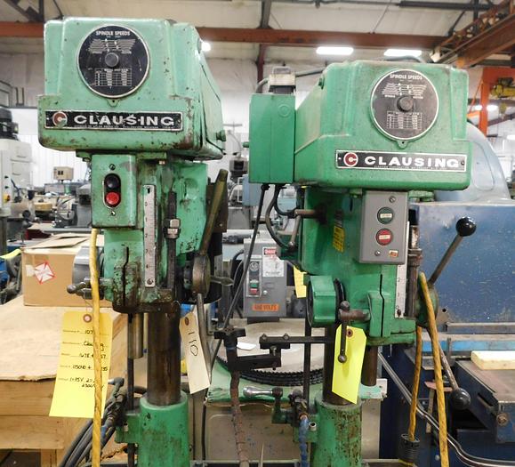 Used Clausing 2 Head Vertical Drill on Table Head 1:  1678    Head 2: 1657