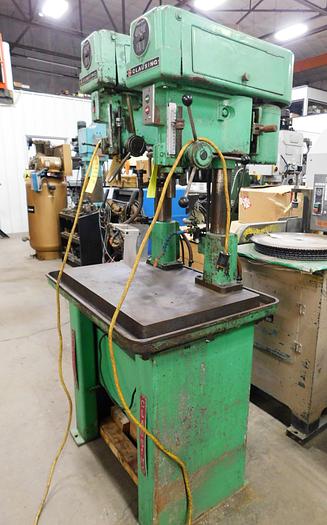 Used Clausing 2 Head Vertical Drill on Table Head 1:  1678    Head 2: 1657