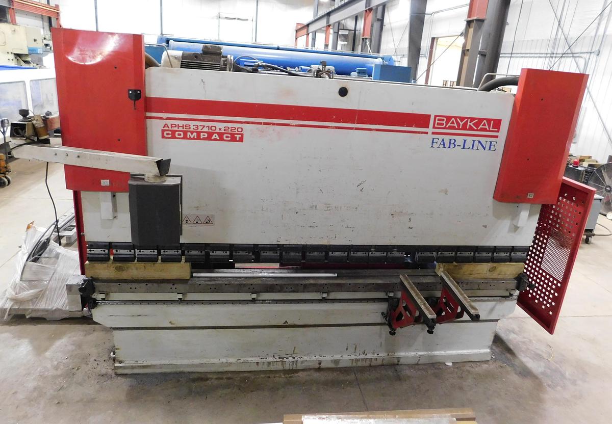 Used 2008 Baykal 12' x 220 Ton Hydraulic CNC Press Brake APHS 3710x220