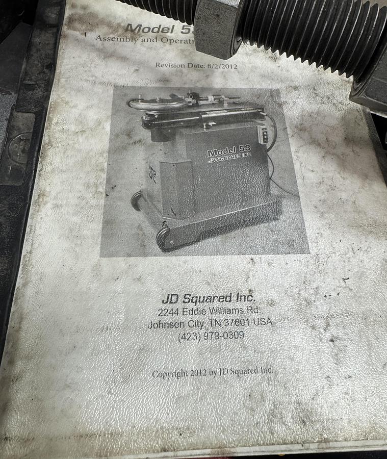 Used JD2 Model 53 NC Tubing Bender 53