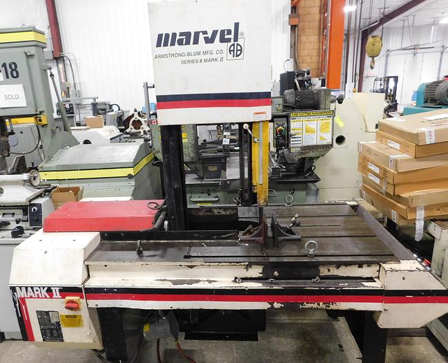 Used Marvel Vertical Tilt Frame Bandsaw 8-Mark-II