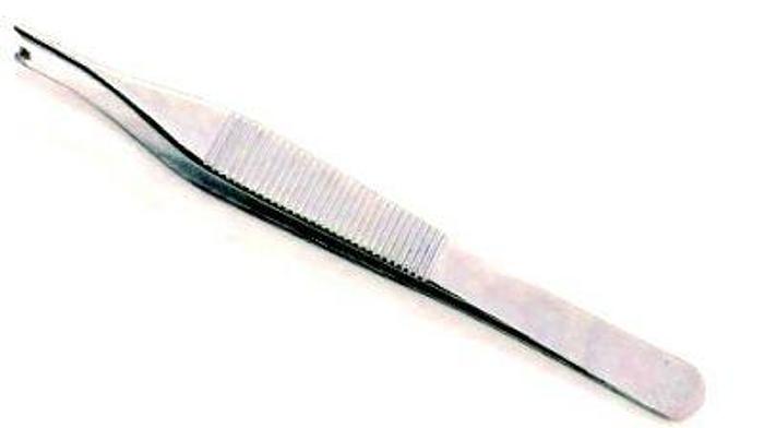 Used Forceps Tissue Dissecting Adson 1 in 2 Teeth 120mm