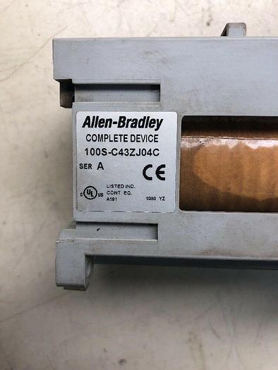 Used ALLEN BRADLEY CONTACTOR 100-C43Z*00 SER A, 100S-F Ser B, 100-S Ser B, Complete