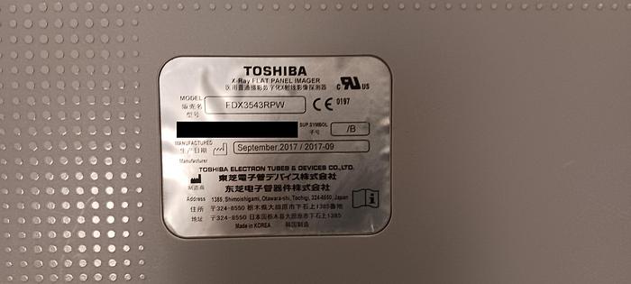 Used Toshiba FDX3543RPW 14x17 Flat Panel Detector