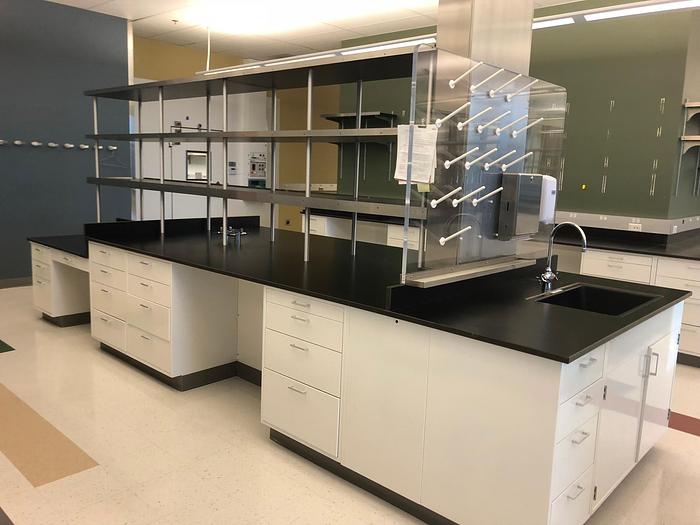 Used FISHER HAMILTON Lab Bench Island Casework
