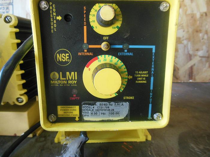 Used Pump, Metering, 4 GPH, LMI, S742556 #S742556