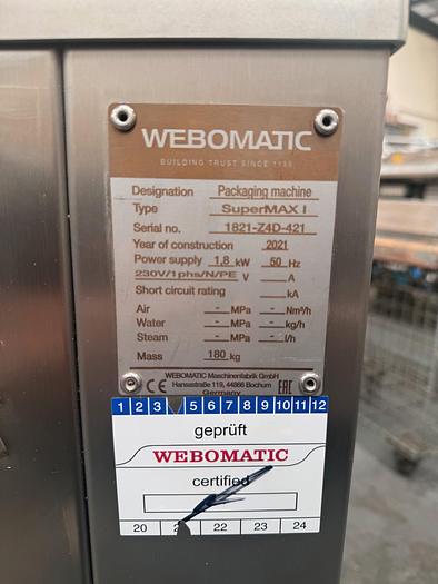 Refurbished 2021 Webomatic Supermax Vacuum Packer