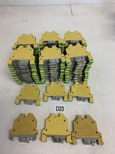 Used Large Lot WK4SL/U Green Yellow Wire Terminal Wieland (78 Pieces) Fast Shipping!