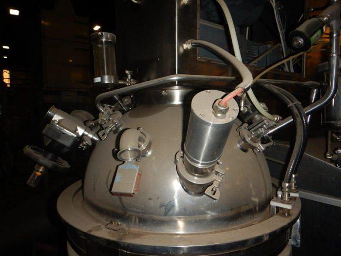 Used 40 GALLON (150 LITER) OLSA VACUUM HOMOGENIZER MIXER - 316L S/S - JACKETED