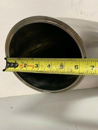 Used Stainless Steel 48" Pipe w/ Pepperl+Fuchs Proximity Switch, 6" Sanitary Fittings