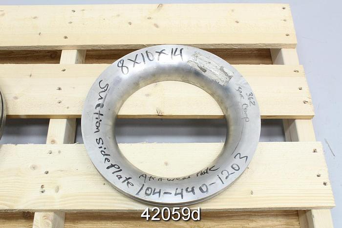 Used Goulds 3175 8x10x14 Stainless Steel Suction Side Plates #42059