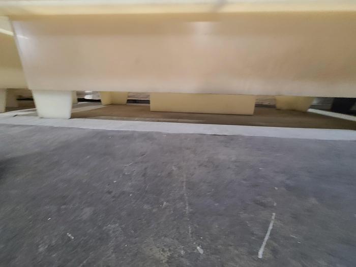 Used Polypro Tank Counter Flow Rinse side and bottom support 70" x 28" x 29" Removable Partition