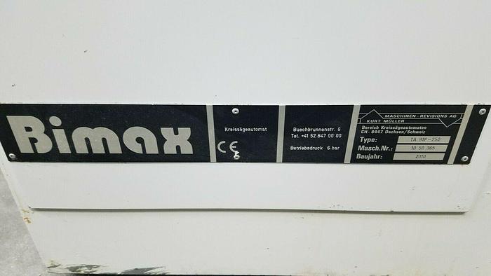 Used 2010 Bimax Klingelhofer TA91-P250 AUTOMATIC Programmable Precision Cut Off Saw