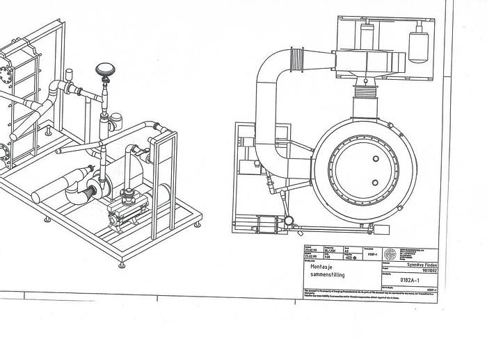 Used 2002 – 1-pass MVR falling film vacuum evaporator unit