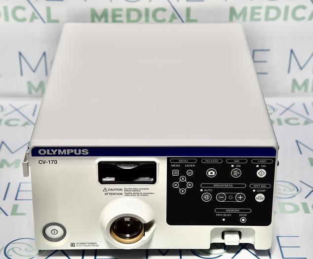 Used OLYMPUS CV-170 VIDEO PROCESSOR AND MAN & MACHINE MEDICAL KEYBOARD