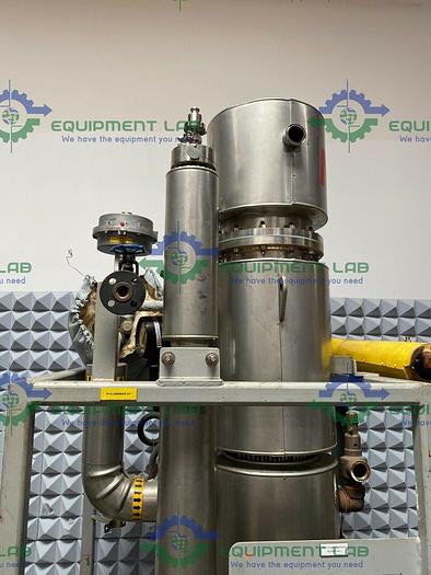 Used Meco  Vertical Shell & Straight Tube Heat Exchanger 125 PSIG w/ SS Frame & Gauges