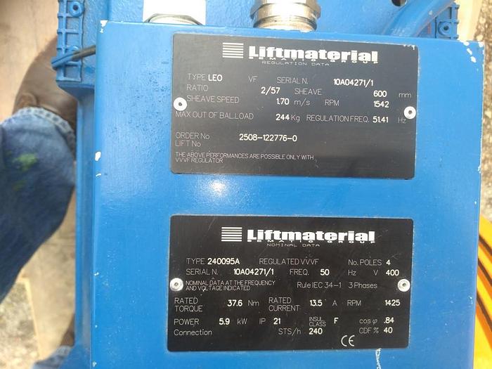 Gebraucht Aufzugsantrieb mit Seilscheibe, Liftmotor, Leo / 240095A, LM Metal Lift