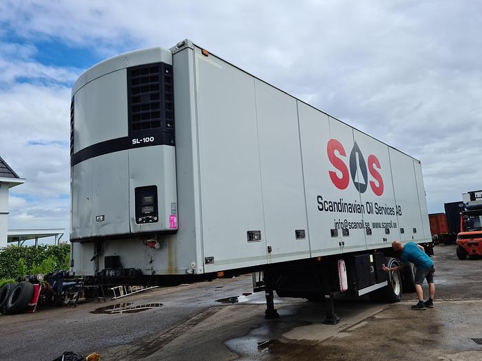 Used 2003 HFR 2 AXLE/ CITY/ FRIDGE TRAILER/ OPEN SIDE/ LOADING LIFT STEERING AXLE FRIDGE UNIT