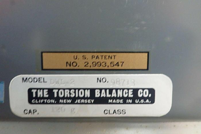 Used Vintage Torsion Balance DWL-2 Gram Scale Laboratory