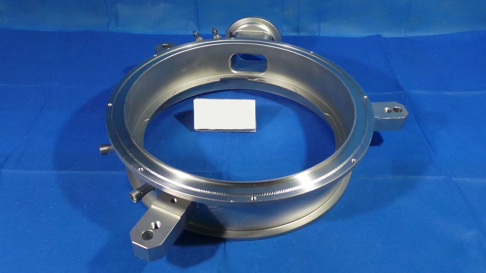 Used Applied Materials T1DD15446540003 Ring, With Pipies and Connectors Big Part / T1DD15446540003 / Applied Materials