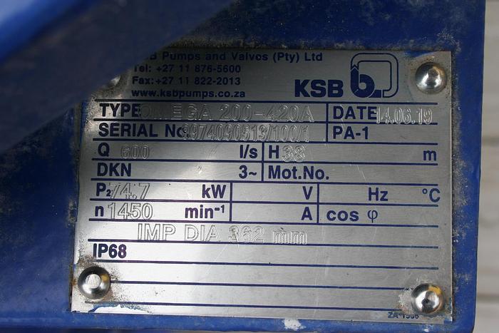 Used KSB Omega Centrifugal pump
