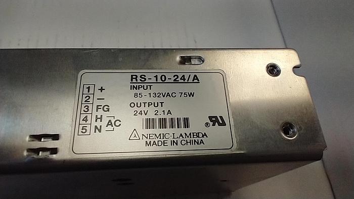 Used Nemic Lambda RS-10-24/A   AC  TO DC 100/120VAC TO 24VDC 2.1A Transformer Maysak GH118