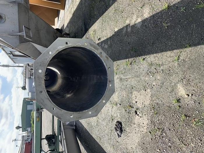 Used Valley Foundry Stainless Steel Tube Type Auger Screw Conveyor 45.5' Long x 12" Diameter