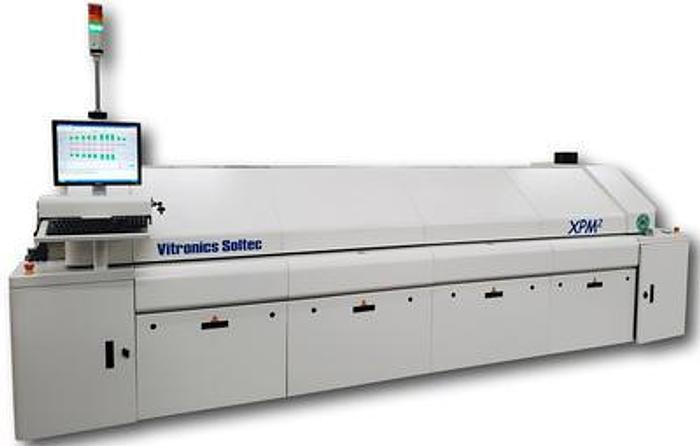 Used Vitronics Soltec XPM2-820 8 zone lead free reflow oven 480V