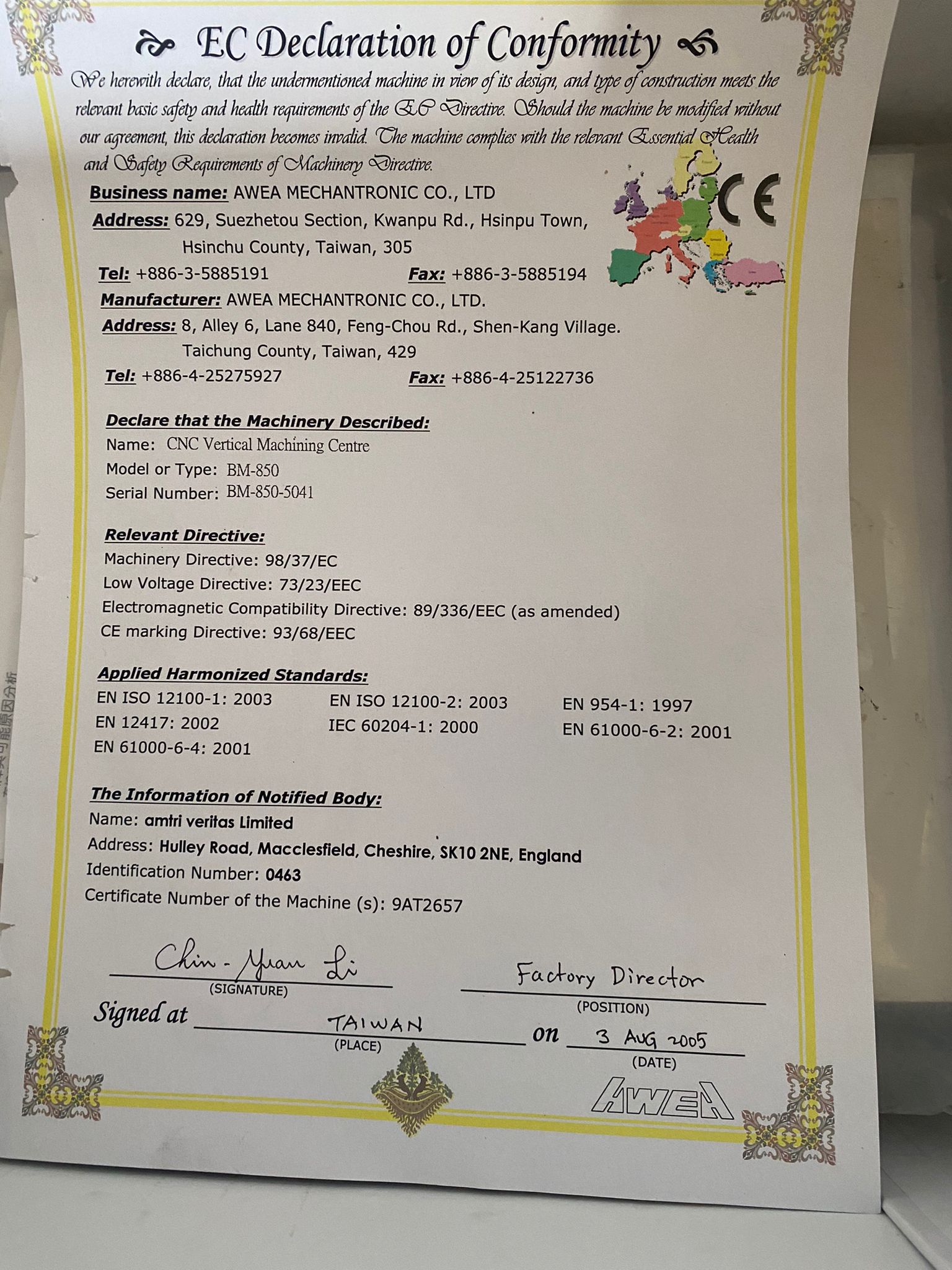 Usato 2005 Awea BM-850