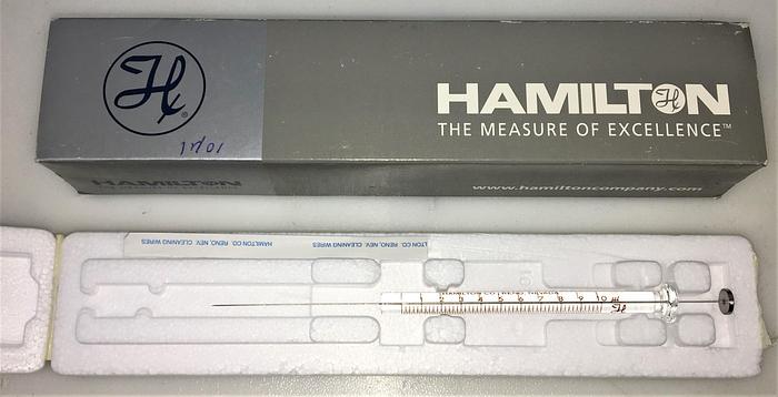 New Open Box Hamilton 80000 GasTight Injection Syringe, 1701N - 10μL