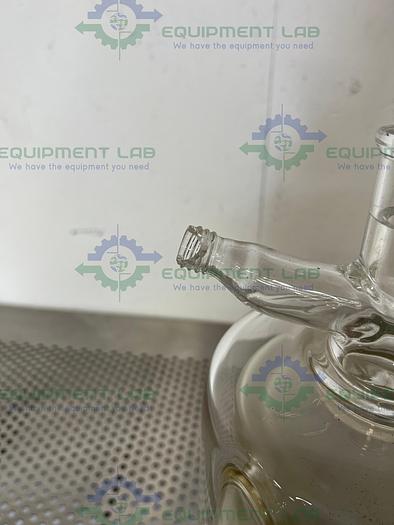 Used Lot of 2 - HEL  1 Liter Triple Wall Jacketed Glass Reactor w/ Valve