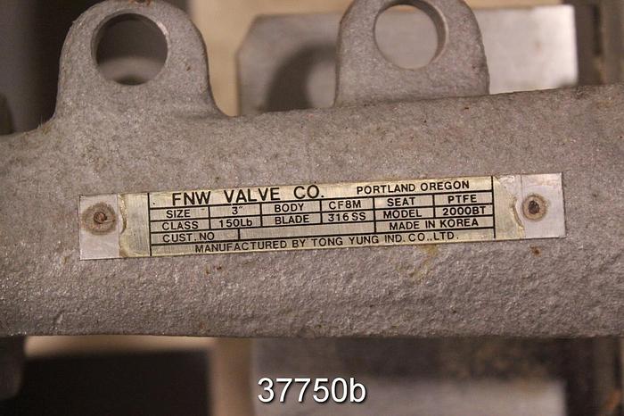 Used FNW 3" Hand Operated Knife Gate Valve, 2000BT #37750