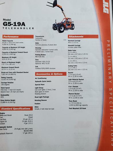 Used 2007 JLG G5 19A
