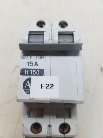 Used Allen Bradley 1492-CB2-H150 Ser. B 2p 15a 480v Used Circuit Breaker